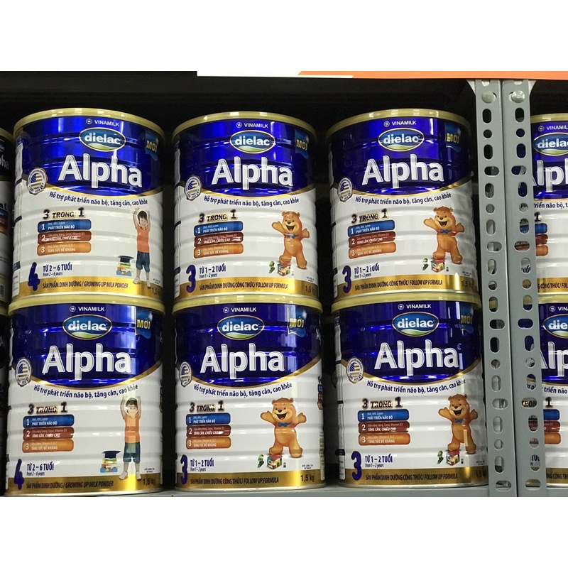 Sữa bột Vinamilk Dielac Alpha số 1, 2,3,4-900g và 1.5kg