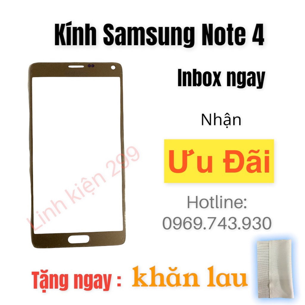 - Mặt kính ép màn hình điện thoại Samsung Note 4 đầy đủ màu