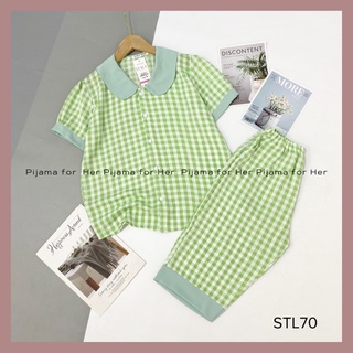 Đồ Mặc Nhà Pijama Cổ Sen Tiểu Thư Pizam Cộc Lửng Lụa Mango