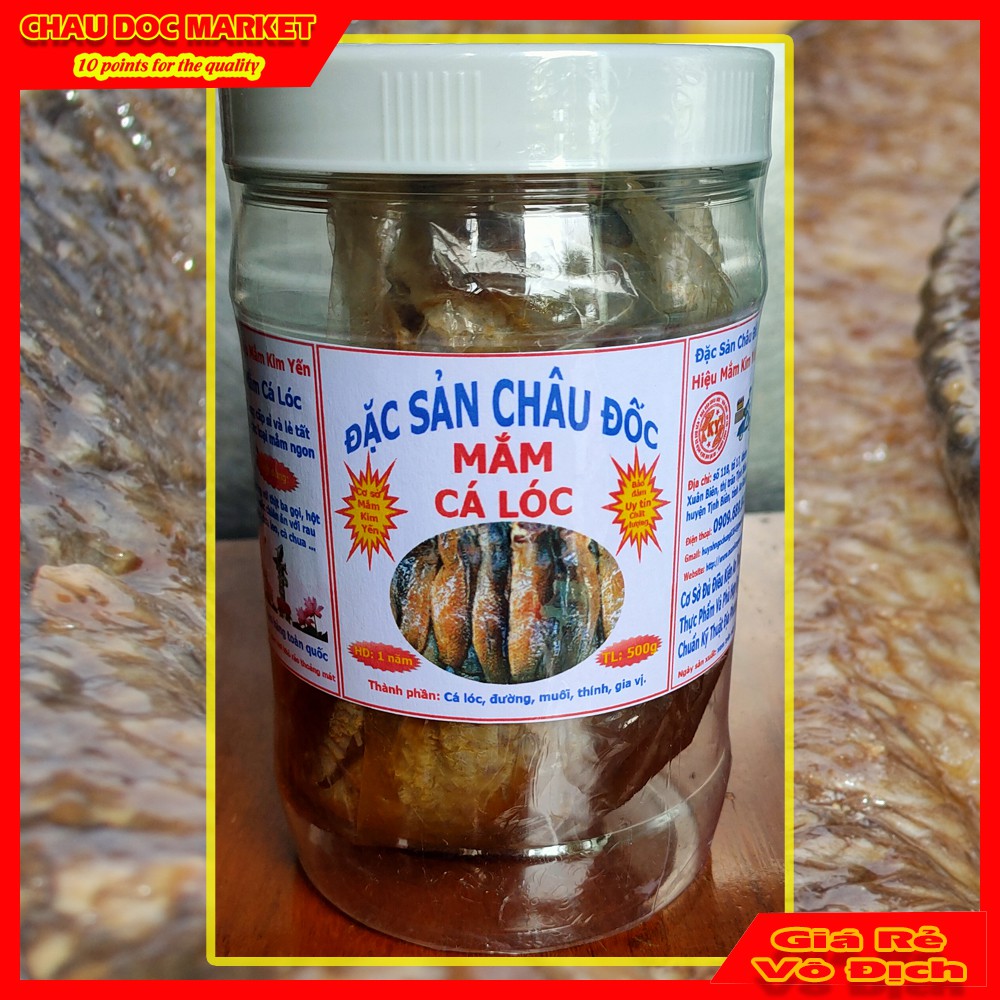 Mắm Cá Lóc Nguyên Con Châu Đốc Hủ 500gr Loại 4 con 1 Kg Thơm Ngon.