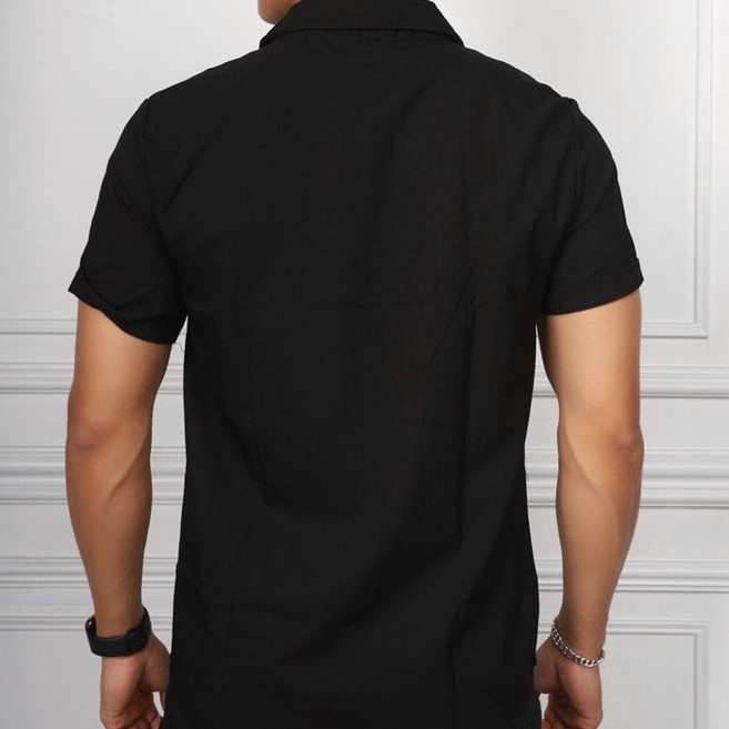 Áo sơ mi nam đũi Li-nen cộc tay (SMD119), áo đũi thời trang phong cách Hàn Quốc | BigBuy360 - bigbuy360.vn