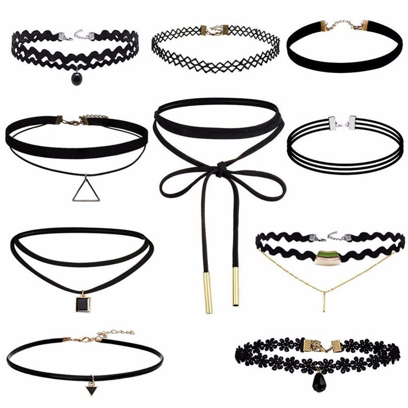 BỘ VÒNG CỔ TATTOO CHOKER 12 MÓN Giá Rẻ WiLdShop88 ( MàuNgẫu Nhiên )