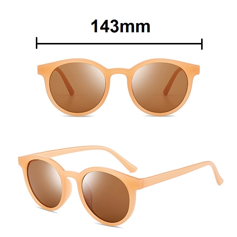 Kính mát gọng tròn chống tia UV cho nữ cho nam, kính râm gọng nhựa cho bé, kiếng mát trẻ em nhiều màu