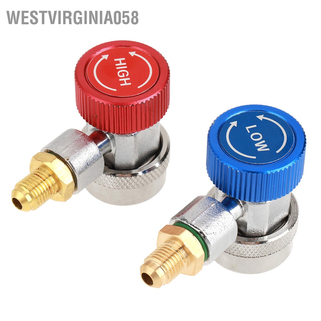 Có thể bán buôn Đầu nối nhanh R134 A / C Thấp Cao Bộ chuyển đổi bộ ghép điều hòa không khí có nắp Westvirginia058 Hàng giao ngay