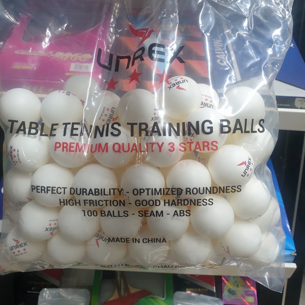 Quả bóng bàn tập luyện Unrex 3 sao