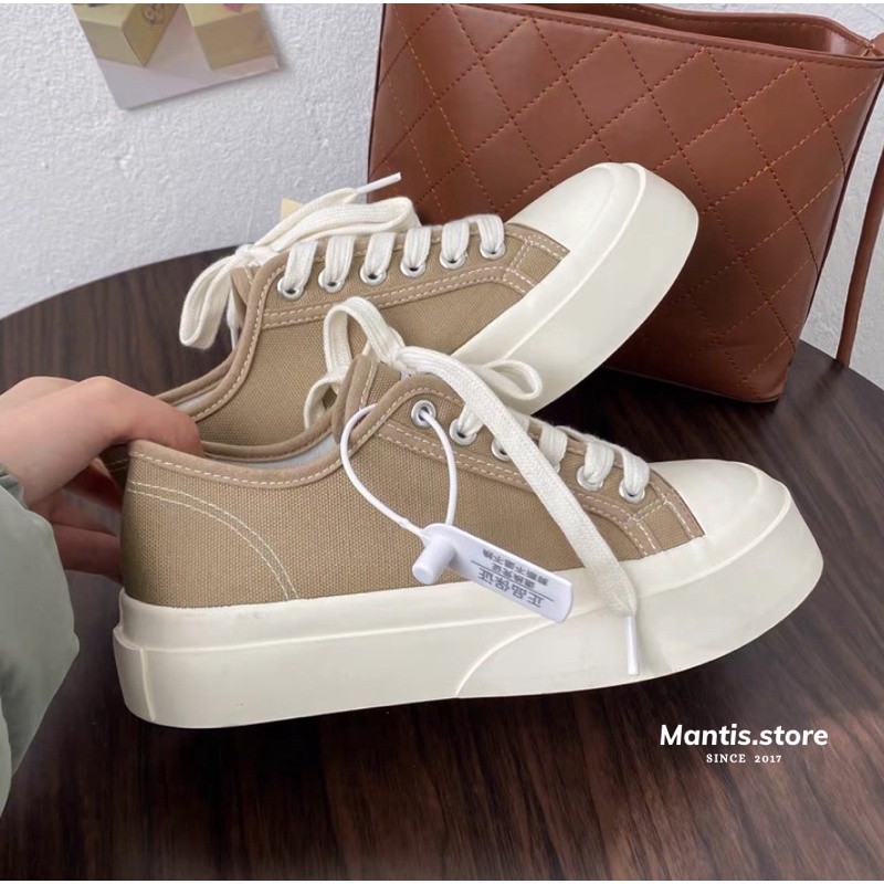 Có Sẵn Giày Bánh Mì Beige Sneaker( Kèm Video Ảnh Thật)