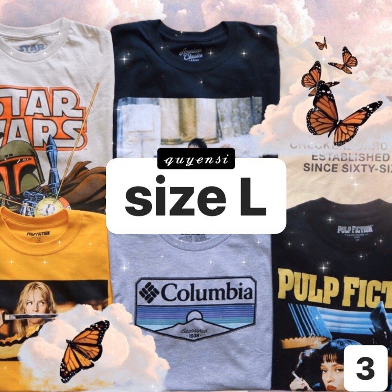 [MẪU SIZE L-1] Áo thun Mỹ loại 1 chọn mẫu qua ảnh, Áo phông Mỹ unisex 2hand hàng tuyển nam nữ giá rẻ (quyensi)