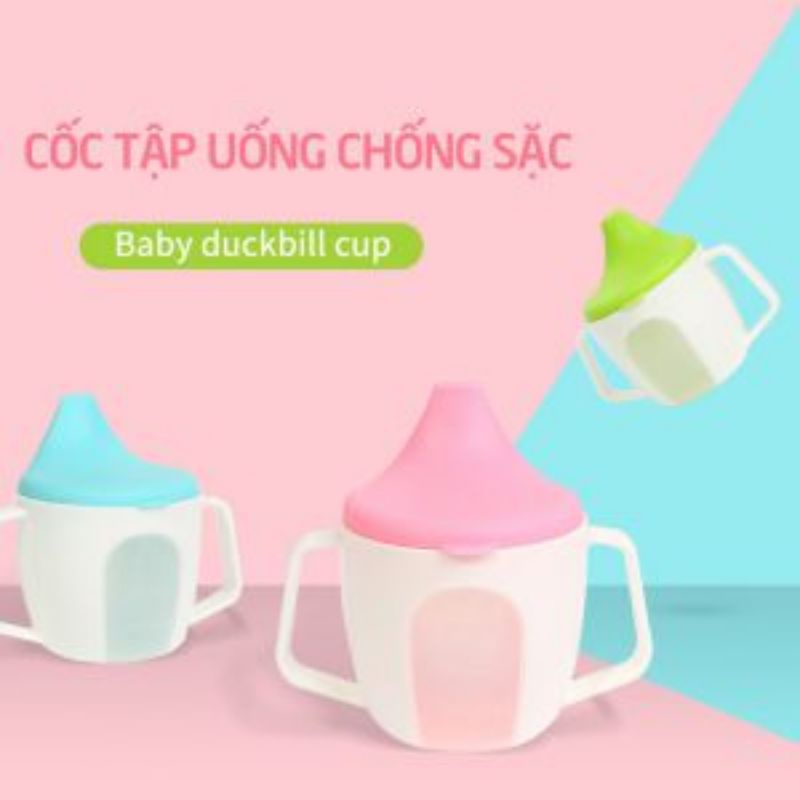 Cốc Tập Uống Nước Chống Sặc, Có Tay Cầm Babuu 150ml, Cho Bé Từ 6 Tháng