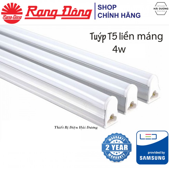 Đèn Tuýp Led Liền Máng Rạng Đông BD LT03 T5 N02 30cm 4w Chip Led Sam Sung - Bảo Hành 24 Tháng