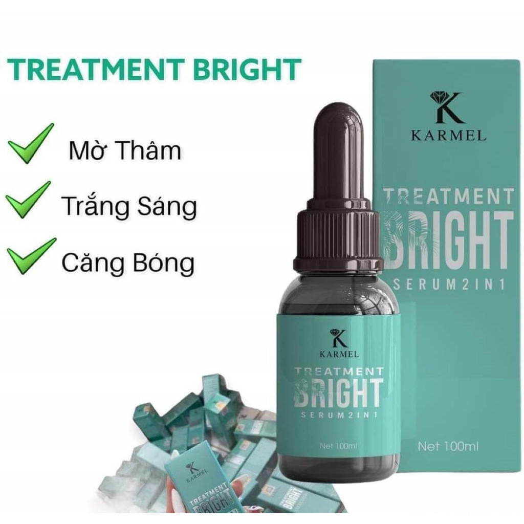 Serum căng bóng trắng da, mờ thâm nám dưỡng da, cấp nước đều màu da 10ml, 50ml - Treatment Bright 2in1 Kamel