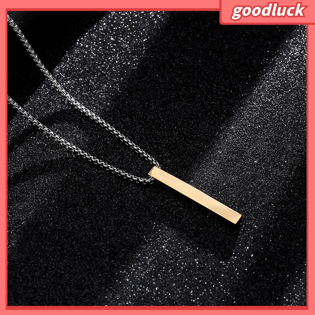Goodluck| Vòng cổ Nam Bằng Thép Không Gỉ Màu Trơn Khối Lượng Nhẹ