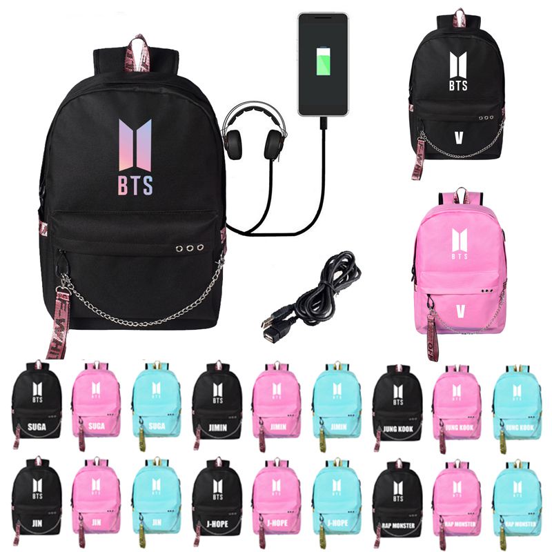 Ba Lô Du Lịch / Đựng Laptop In Tên Nhóm Nhạc Kpop BTS