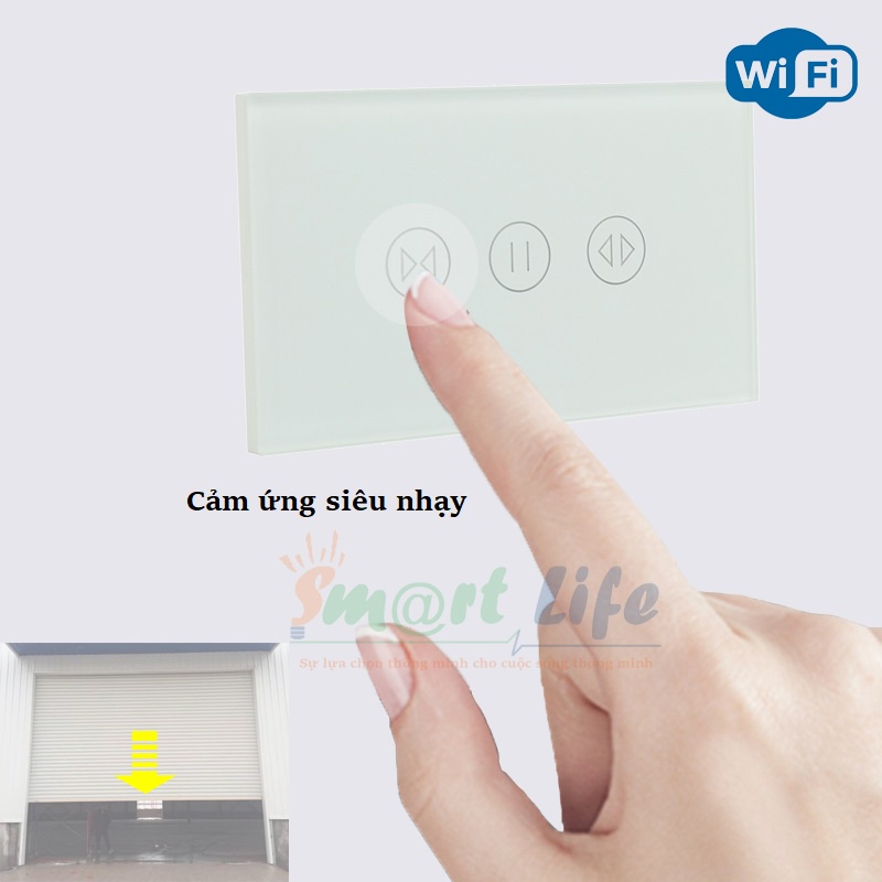 Công tắc điều khiển cửa cuốn cảm ứng thông minh cao cấp Tuya Smart Life Wifi