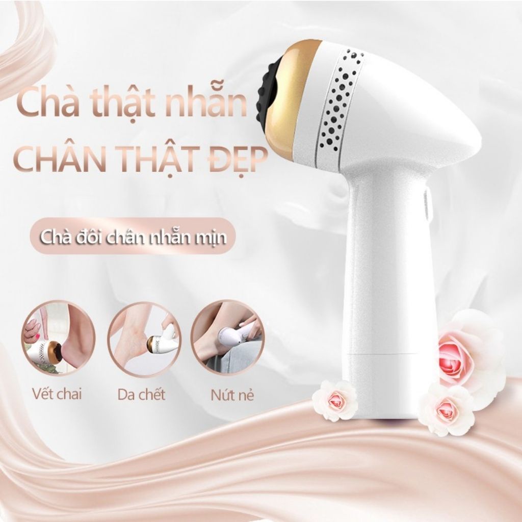 Máy chà gót chân cao cấp YB29 , máy mài gót chân và da chết sạc pin kiêm massage chân tự động - Bảo hành 12 tháng