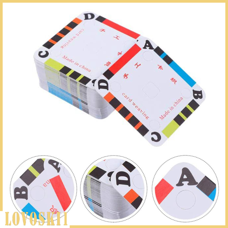 [LOVOSKI1]100Pcs Practical Weaving Cards Smooth Surface for Loom Craft Weaving Tools