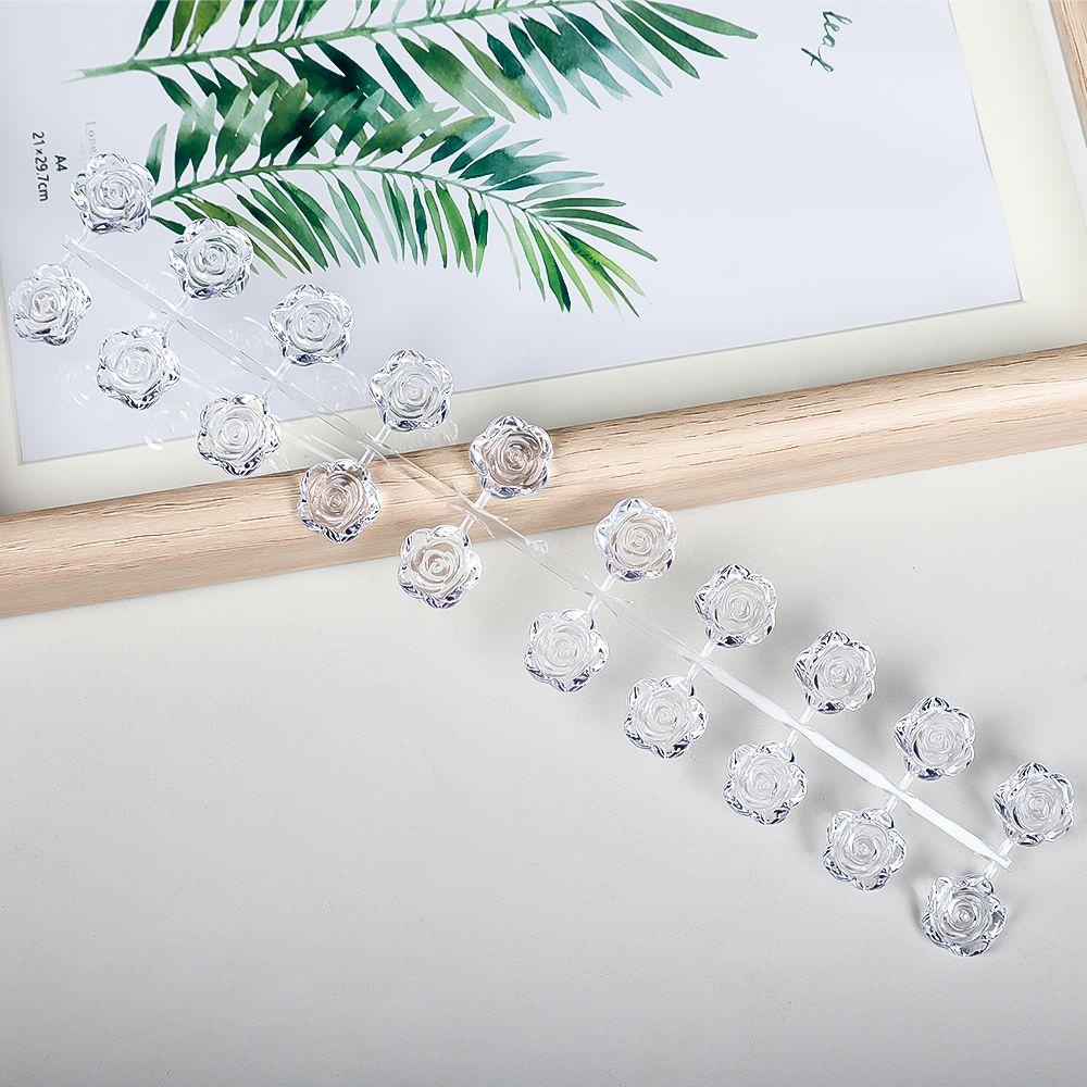 Giá Đỡ Trưng Bày Móng Tay Giả Trong Suốt Hình Hoa Hồng