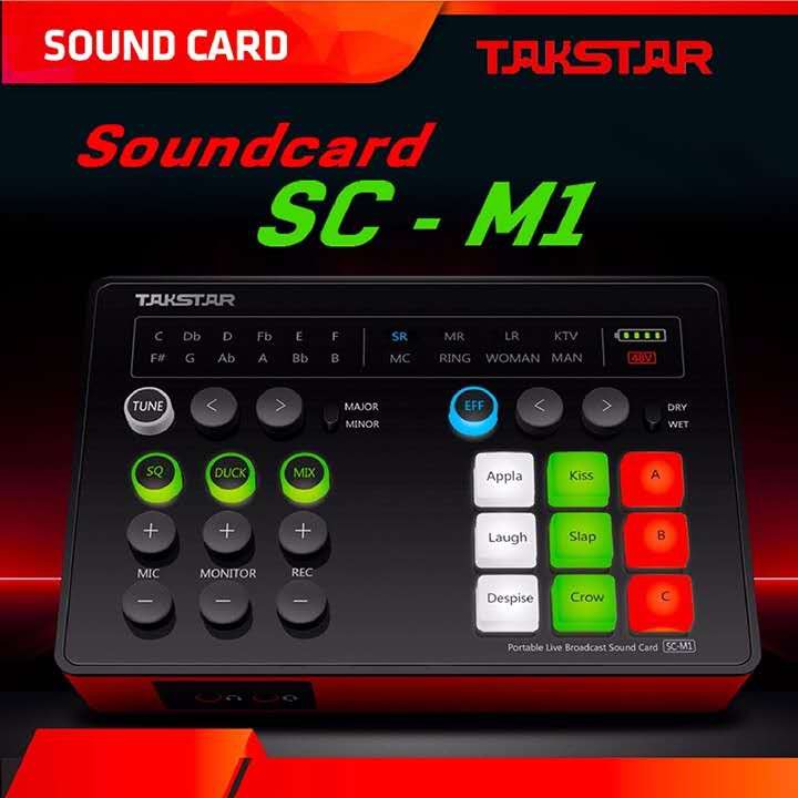 Combo mic thu âm, combo hát karaoke, combo mic hát livestream, sourdcard SC M1, micro PC K320