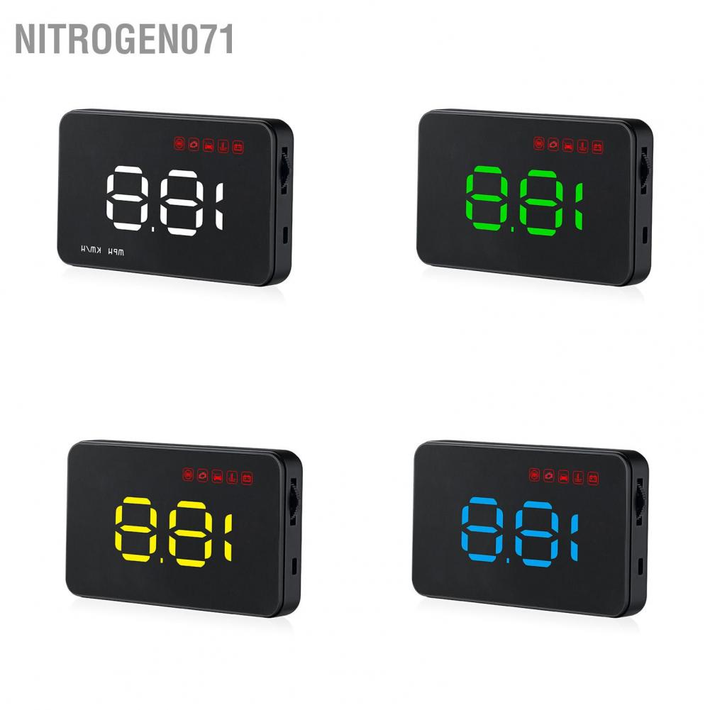 Nitrogen071 Car HUD Speedometer Universal HD Multifunctional Digital Display Windshield Projector OBD Smart Gauge