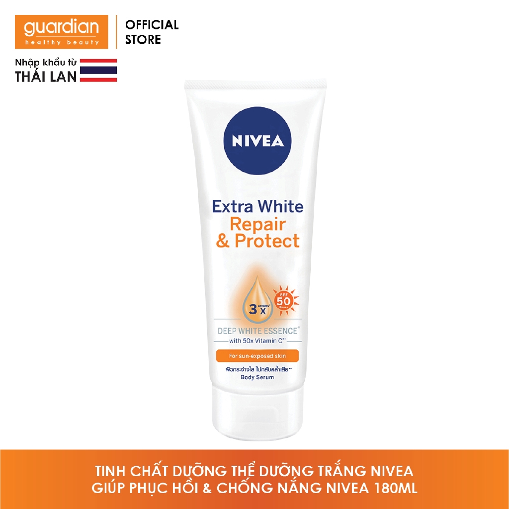 Tinh chất dưỡng thể dưỡng trắng Nivea giúp phục hồi &amp; chống nắng (180ml)