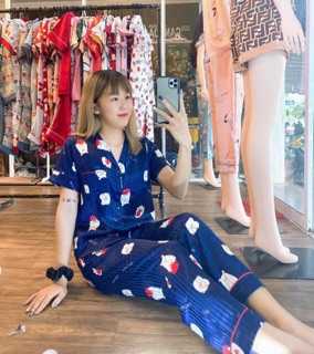 Pyjama lụa gấm loại 1  40-58kg
