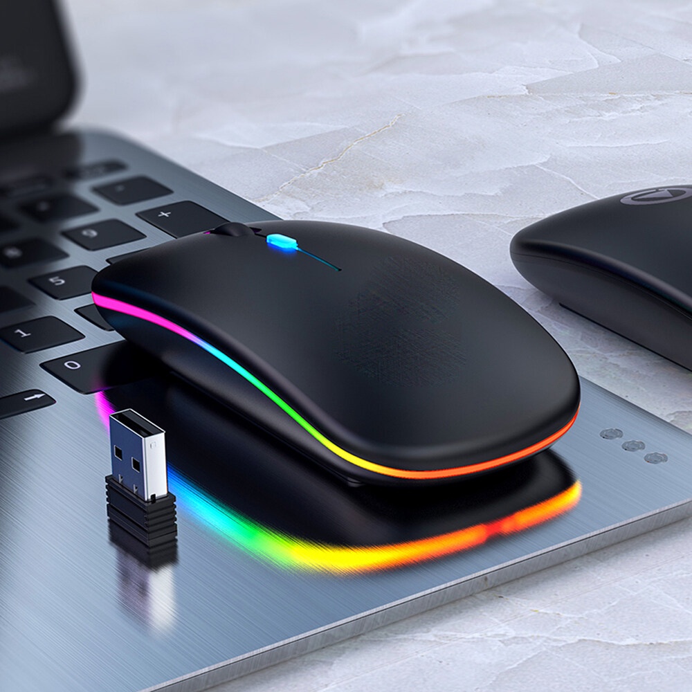 Chuột Chơi Game Không Dây Bluetooth Có Đèn LED RGB