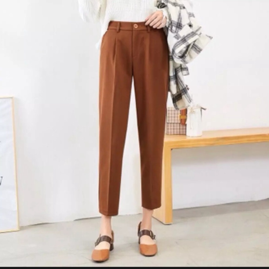 Quần âu nữ chất tuyết mưa cạp cao lưng chun quần baggy nữ cạp trước chun sau có nhiều màu