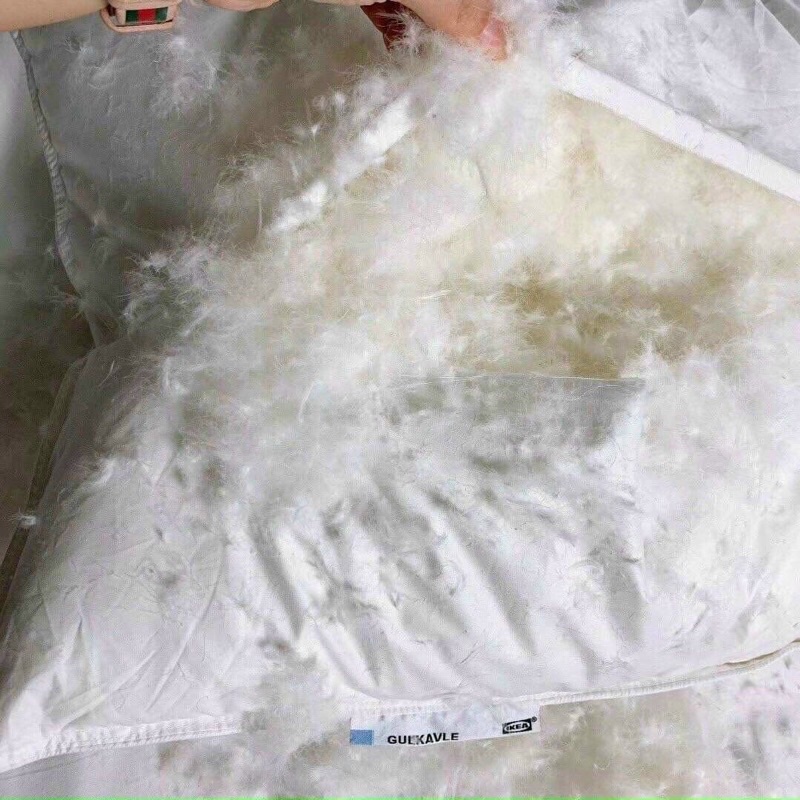 Ruột Gối Lông Vũ Khách Sạn Thương Hiệu IKEA - Lông Vũ Hoàn Toàn Từ Thiên Nhiên Size 48x74cm