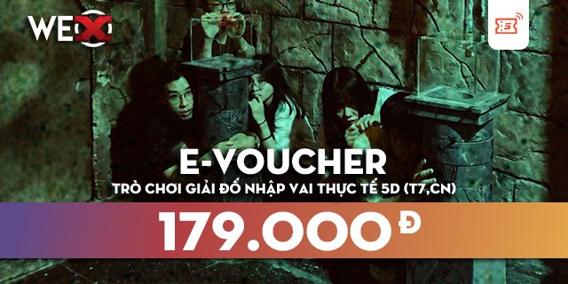 Hà Nội - Hồ Chí Minh [E-Voucher] - We X - Trò chơi giải đố nhập vai thực tế dành cho đội nhóm kịch tính và hấp dẫn