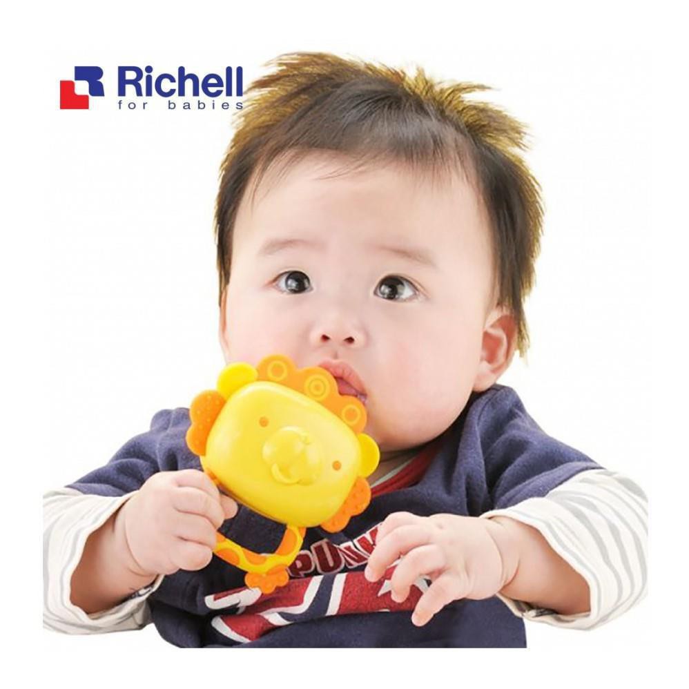 [Chính Hãng] Xúc xắc gặm nướu sư tử Richell - Đồ chơi ngậm nướu cho bé Richell