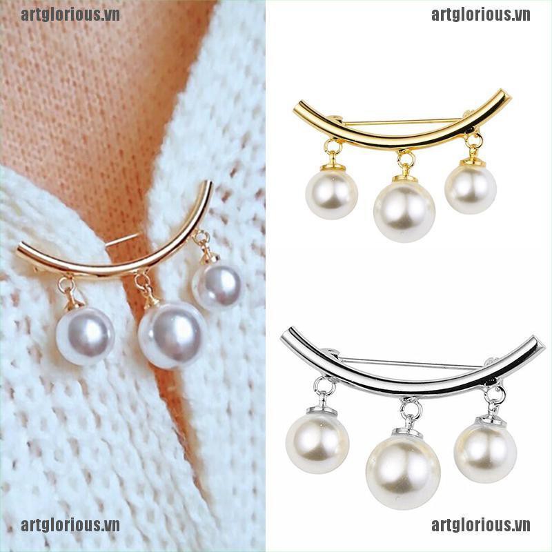 Ghim Cài Áo Đính Ngọc Trai Thời Trang
