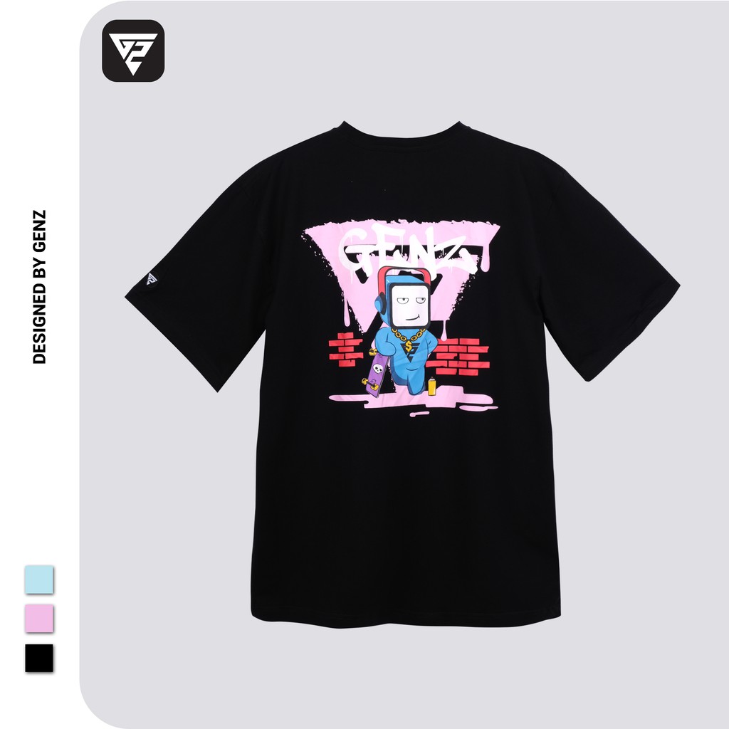 Áo thun tay lỡ GENZ phông Unisex nam nữ Cotton oversize form rộng Graffiti Tee | BigBuy360 - bigbuy360.vn