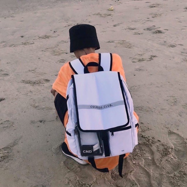 Balo phản quang Colkids Club SS3 Trắng Tặng Kèm