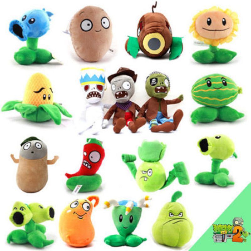 20cm Plants Vs Zombies Nhồi Bông Mềm Mại Đồ Chơi Trẻ Em