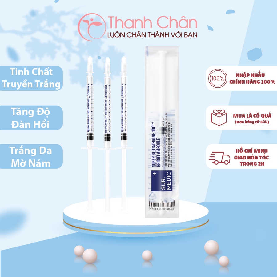 Tinh chất truyền trắng SURMEDIC Super Glutathione 100 Bright Ampoule 1g