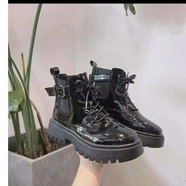 [Sẵn]giày boots khóa ngang phong cách ulzzang