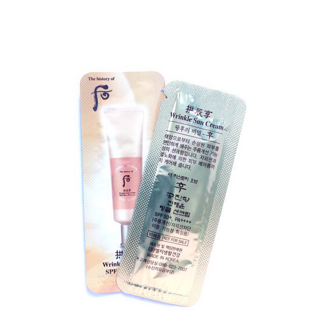 Kem chống nắng chống nhăn Whoo vàng - WHOO JIN HAE YOON WRINKLE SUN CREAM SPF50+/PA+++ 5.0