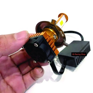 Đèn Pha Led 3 Tim H4 , Cos Trắng , Pha Vàng