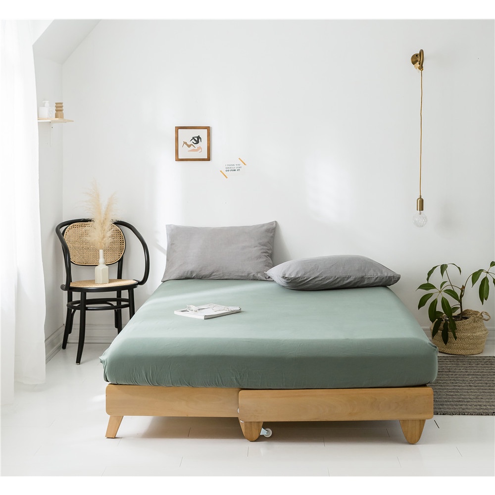 Ga Giường Drap Giường Cotton Tici (Không Kèm Vỏ Gối Nằm) Một Màu Trơn - Ga Trải Nệm Bốn Mùa Không bai xù | BigBuy360 - bigbuy360.vn