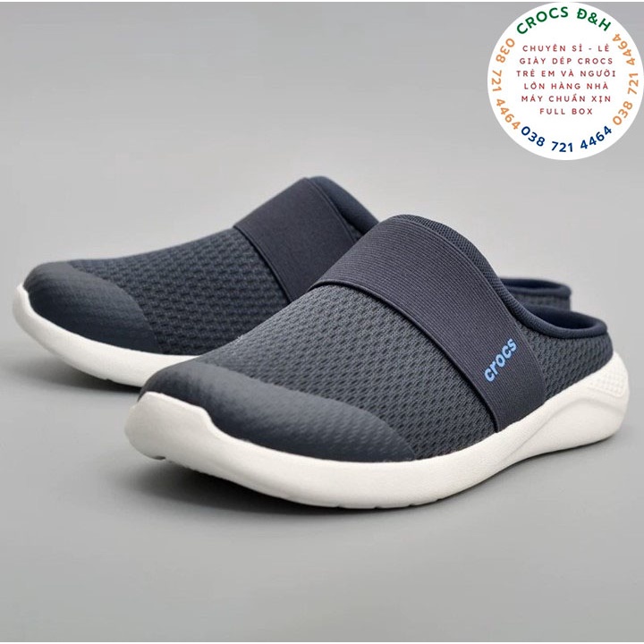 Giày dép crocs - giày sục lười vải lưới crocs literide mesh mule cho nam chống trơn trượt, chống hôi chân, hàng xuất xịn