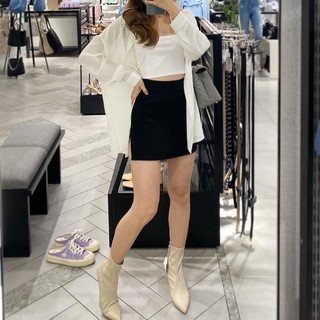 CHÂN VÁY THUN XẺ TÀ NGẮN