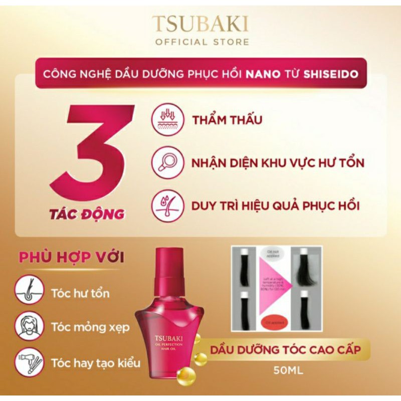 Dầu dưỡng tóc Tsubaki phục hồi hư tổn 50ml