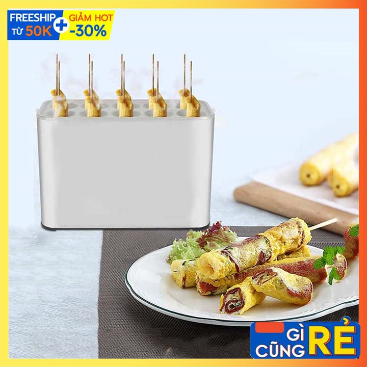 Máy cuộn trứng, làm trứng cuộn, xúc xích đa năng 10 ống