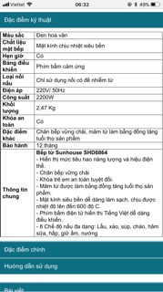 [FREESHIP 99K]_BẾP TỪ SUNHOUSE SHD6864