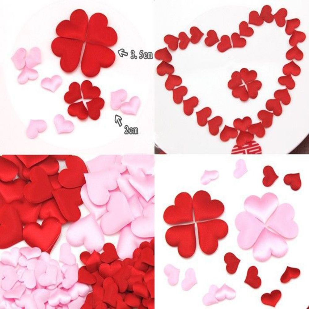 Set 100 trái tim dùng để trang trí tiệc cưới nhiều màu dễ thương
