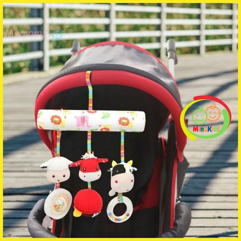 Đồ Chơi Treo Xe Đẩy Treo Nôi Cũi Kích Thích Thị Giác Hình Bò Sữa Dễ Thương BBSKY TN14