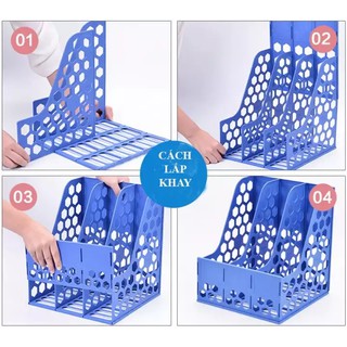 KHAY ĐỰNG HỒ SƠ 3 NGĂN, TIỆN LỢI CHO VĂN PHÒNG ( CHẤT LIỆU NHỰA TỐT)