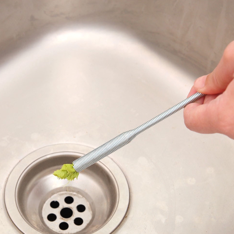 Cọ Vệ Sinh Ống Thoát Nước Bồn Rửa Chén Bằng Kim Loại Dài 61cm