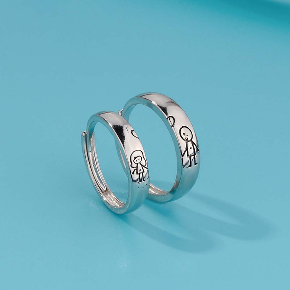 Nhẫn Hở Họa Tiết Hoạt Hình Đáng Yêu Cho Cặp Đôi