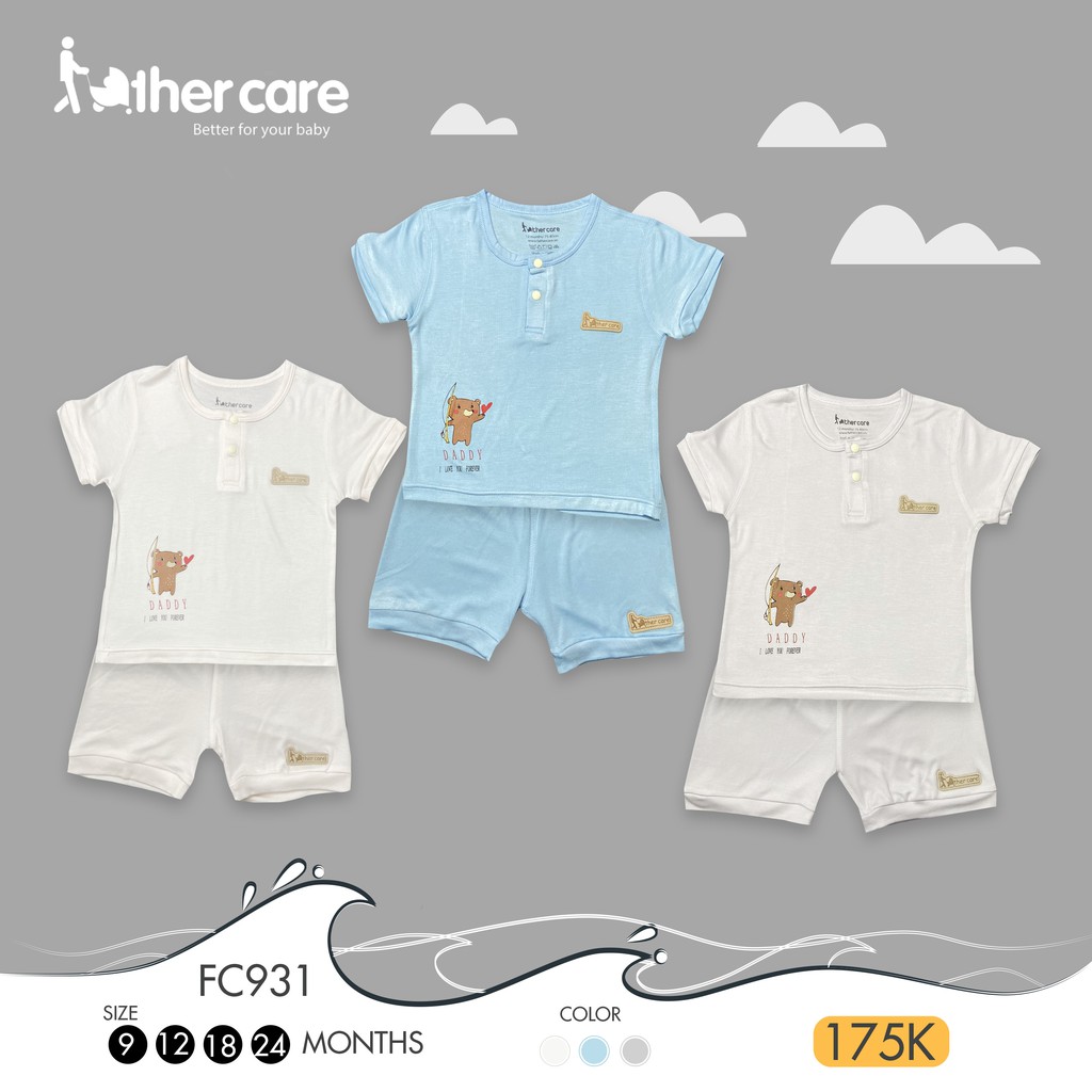 Bộ Quần áo trẻ em FatherCare Nẹp trụ CT - 2 chú gấu FC931