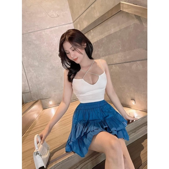 Áo lụa dây bún mang 2 kiểu kèm ảnh thật 🥰
